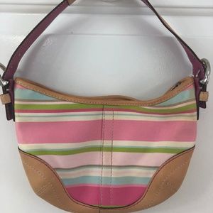 Coach, Pink Multi-color, small hobo bag